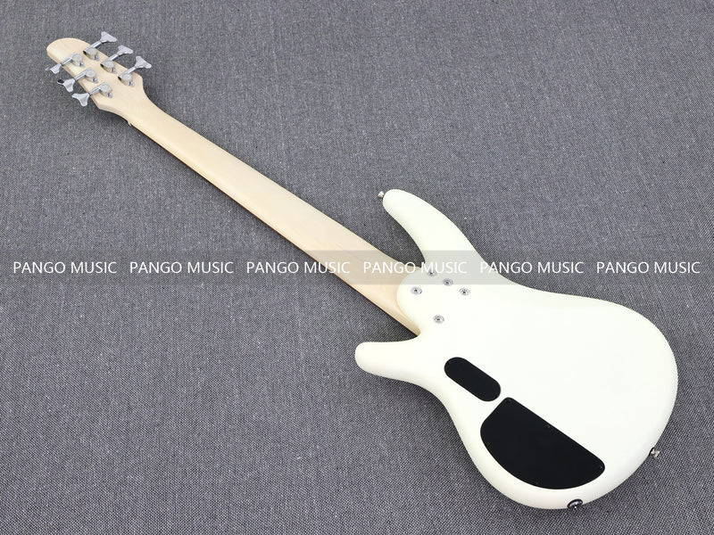 Pango Music 6 String Alder Body Electric Bass Guitar with Satin Ivory Finish (LEB-482)