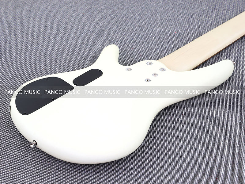 Pango Music 6 String Alder Body Electric Bass Guitar with Satin Ivory Finish (LEB-482)