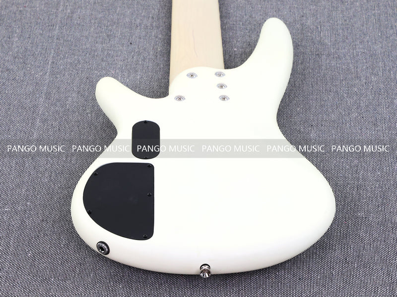 Pango Music 6 String Alder Body Electric Bass Guitar with Satin Ivory Finish (LEB-482)