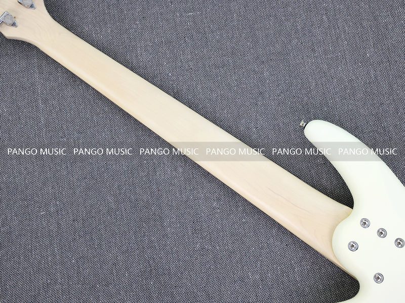 Pango Music 6 String Alder Body Electric Bass Guitar with Satin Ivory Finish (LEB-482)