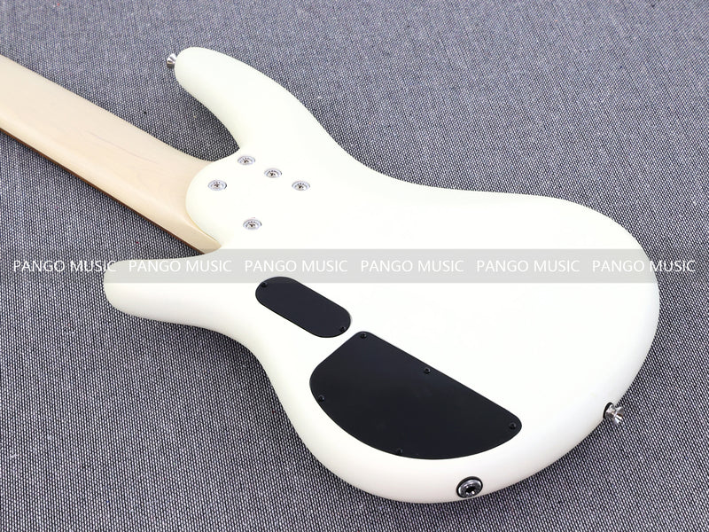 Pango Music 6 String Alder Body Electric Bass Guitar with Satin Ivory Finish (LEB-482)