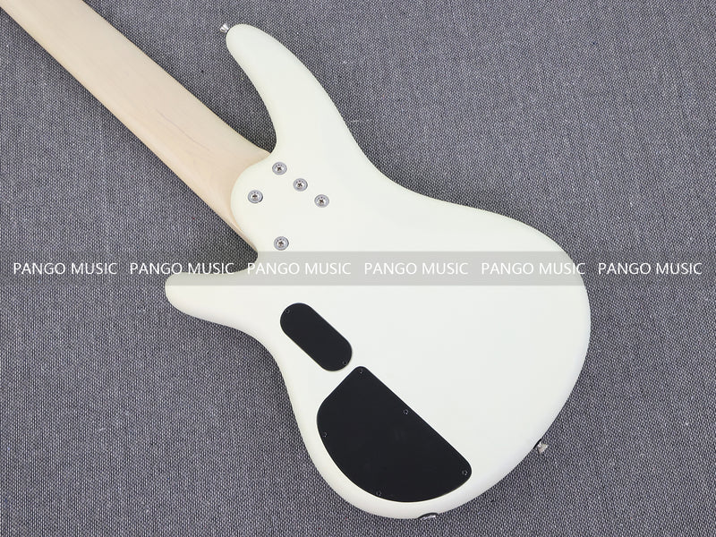 Pango Music 6 String Alder Body Electric Bass Guitar with Satin Ivory Finish (LEB-482)