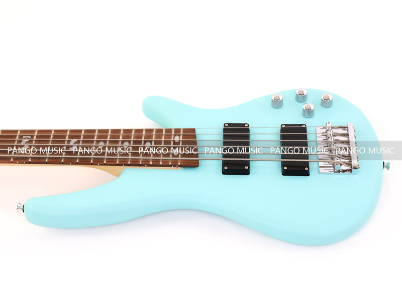 Pango Music 6 String Alder Body Electric Bass Guitar with Satin Mint Green Finish (LEB-481)