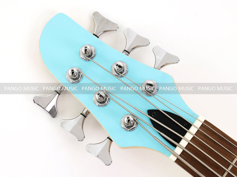 Pango Music 6 String Alder Body Electric Bass Guitar with Satin Mint Green Finish (LEB-481)