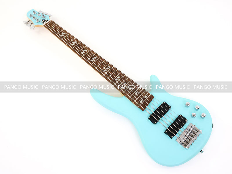 Pango Music 6 String Alder Body Electric Bass Guitar with Satin Mint Green Finish (LEB-481)