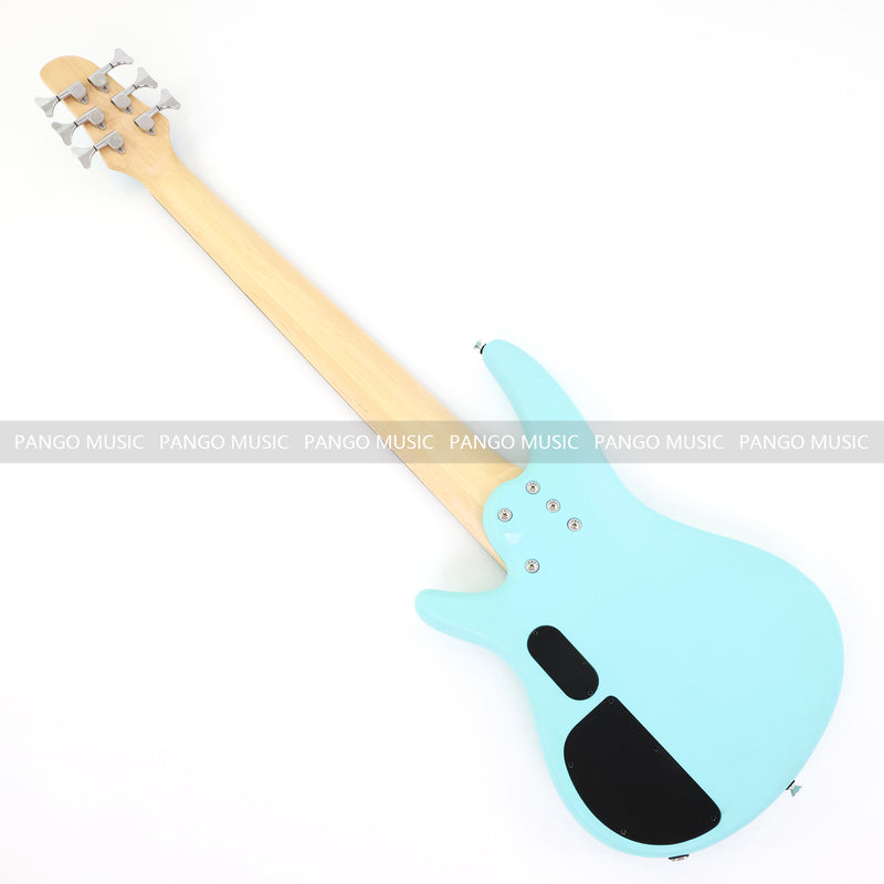 Pango Music 6 String Alder Body Electric Bass Guitar with Satin Mint Green Finish (LEB-481)