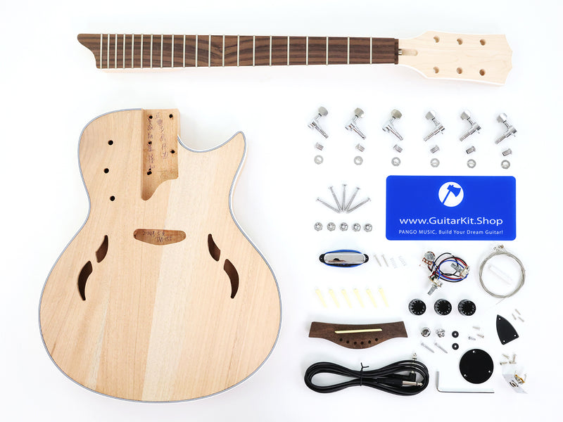 Pango Music 6 String Semi Hollow Body DIY Electric Guitar Kit (PTM-155)