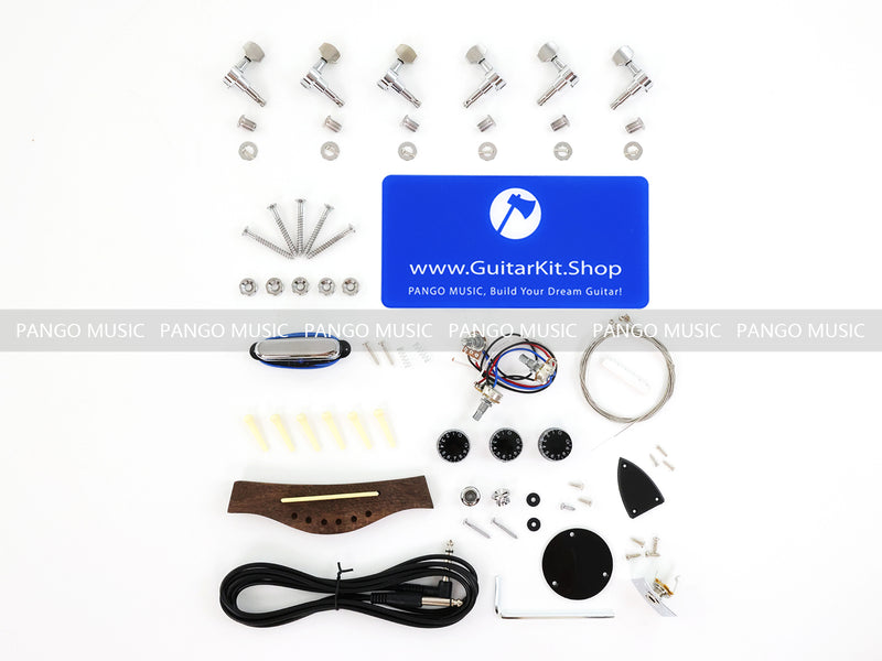 Pango Music 6 String Semi Hollow Body DIY Electric Guitar Kit (PTM-155)
