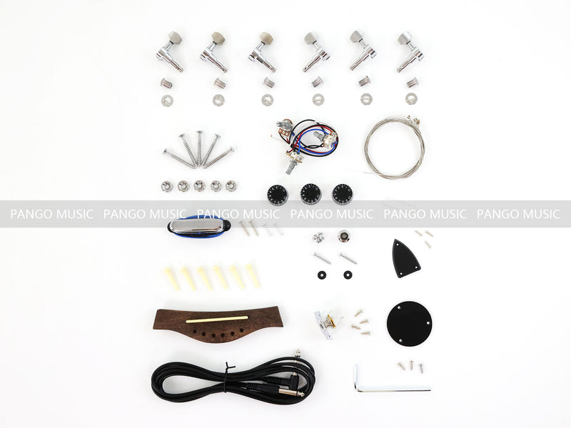 Pango Music 6 String Semi Hollow Body DIY Electric Guitar Kit (PTM-155)