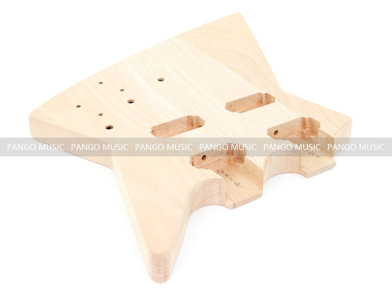 Pango Music Double Neck Explorer Style DIY Electric Guitar Kit (PJH-1992)