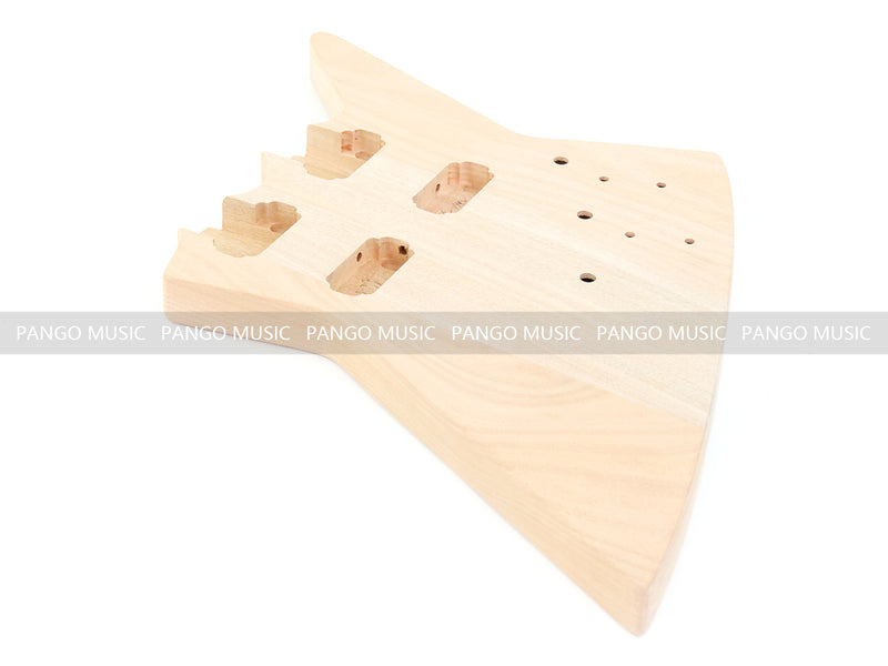 Pango Music Double Neck Explorer Style DIY Electric Guitar Kit (PJH-1992)