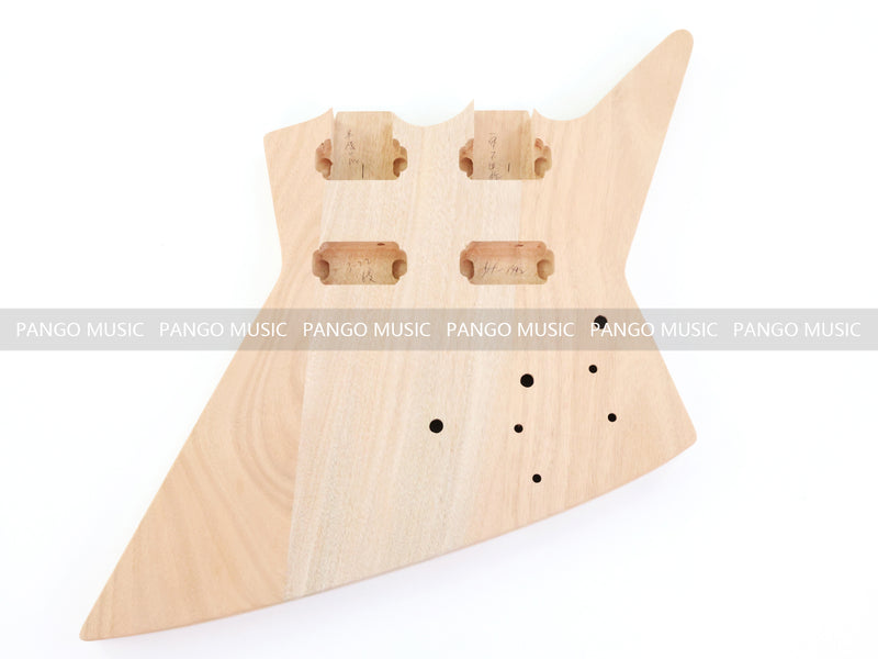 Pango Music Double Neck Explorer Style DIY Electric Guitar Kit (PJH-1992)