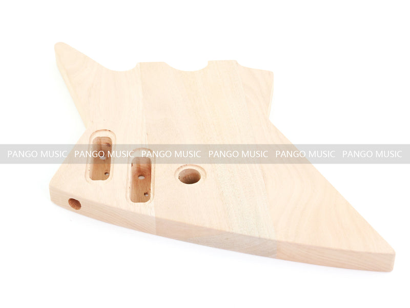 Pango Music Double Neck Explorer Style DIY Electric Guitar Kit (PJH-1992)