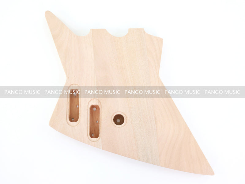 Pango Music Double Neck Explorer Style DIY Electric Guitar Kit (PJH-1992)