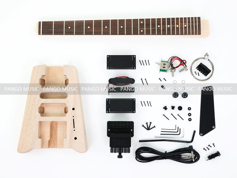 Pango Music Headless Electric Guitar Kit with Double Locking Tremolo (PWY-438)