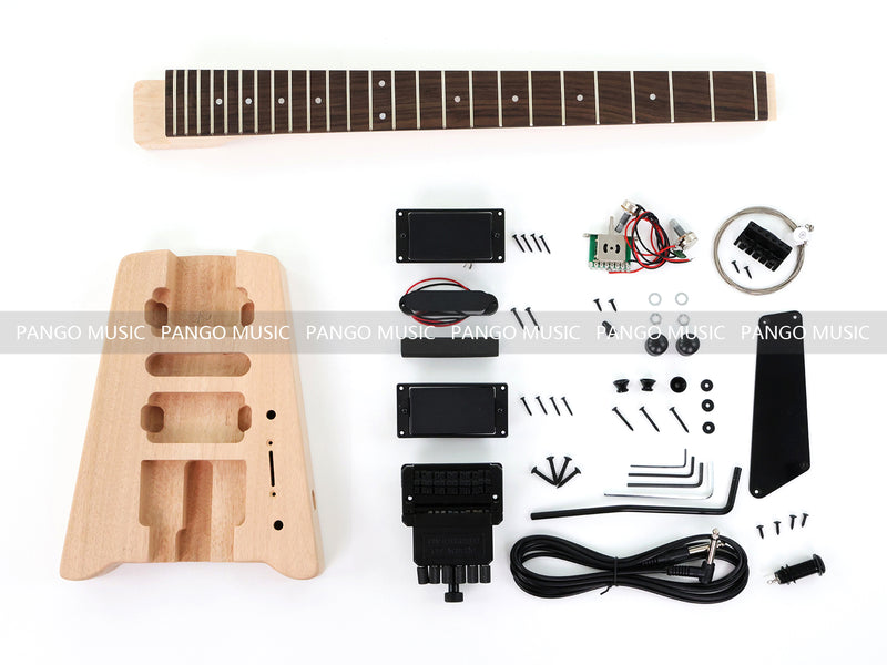 Pango Music Headless Electric Guitar Kit with Double Locking Tremolo (PWY-438X)