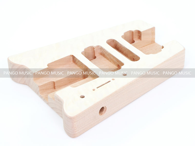 Pango Music Headless Electric Guitar Kit with Double Locking Tremolo & Quilted Maple Top (PWY-338)