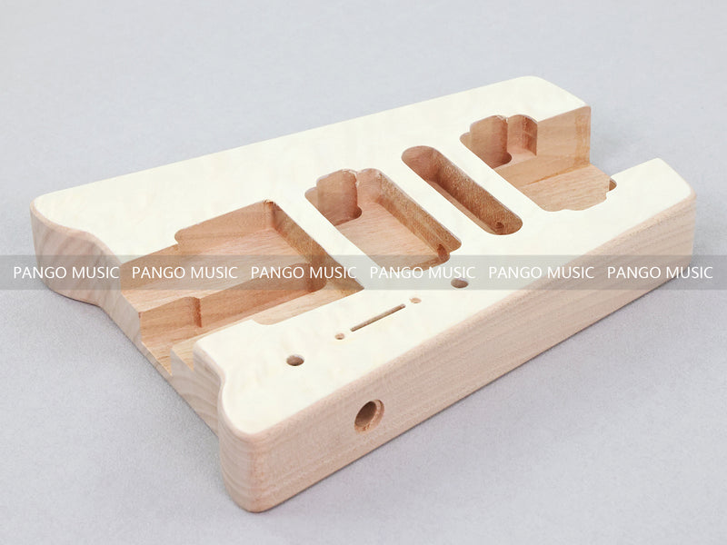 Pango Music Headless Electric Guitar Kit with Double Locking Tremolo & Quilted Maple Top (PWY-338)