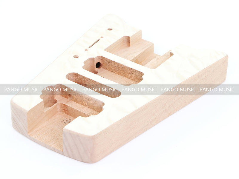 Pango Music Headless Electric Guitar Kit with Double Locking Tremolo & Quilted Maple Top (PWY-338)