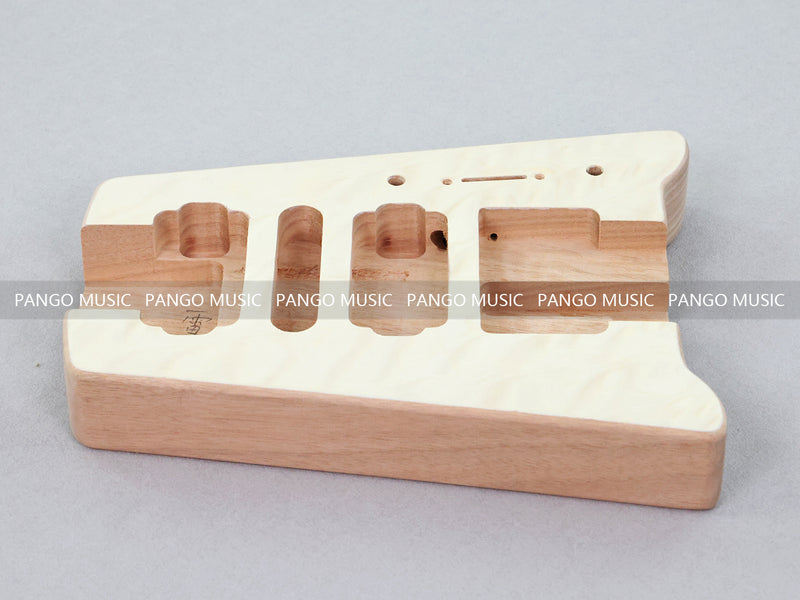 Pango Music Headless Electric Guitar Kit with Double Locking Tremolo & Quilted Maple Top (PWY-338)