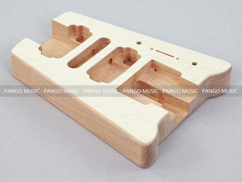 Pango Music Headless Electric Guitar Kit with Double Locking Tremolo & Quilted Maple Top (PWY-338)