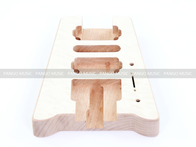 Pango Music Headless Electric Guitar Kit with Double Locking Tremolo & Quilted Maple Top (PWY-338)