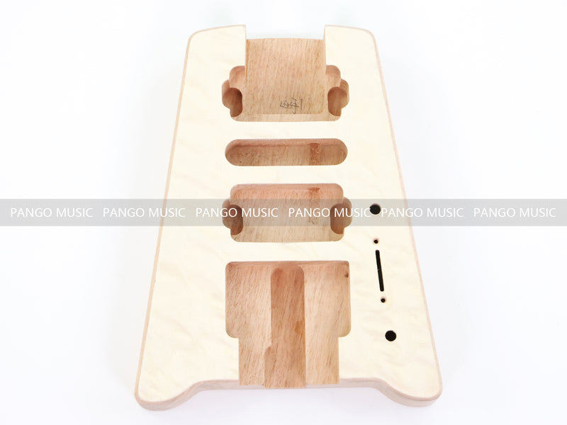 Pango Music Headless Electric Guitar Kit with Double Locking Tremolo & Quilted Maple Top (PWY-338)