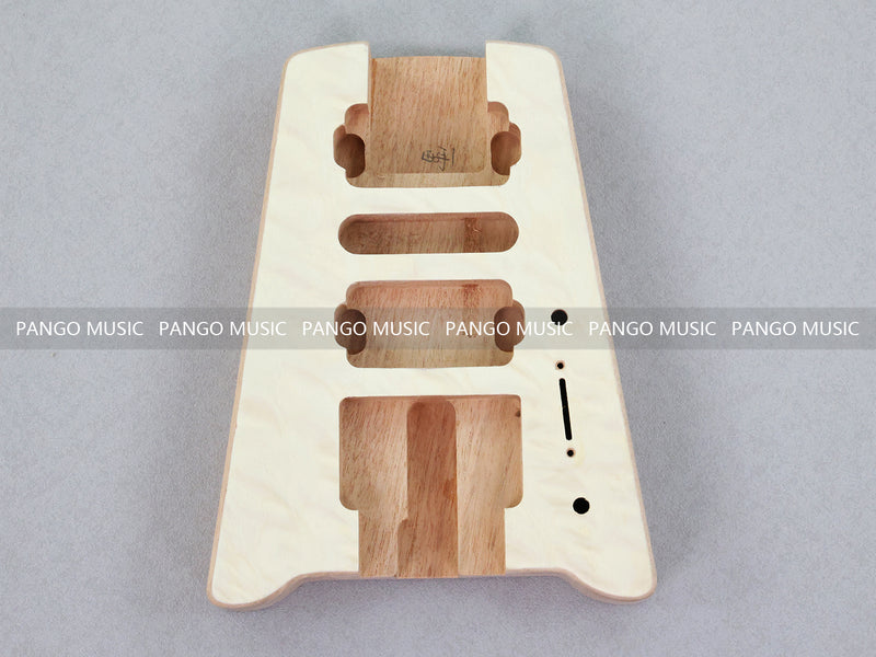 Pango Music Headless Electric Guitar Kit with Double Locking Tremolo & Quilted Maple Top (PWY-338)
