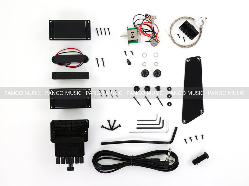 Pango Music Headless Electric Guitar Kit with Double Locking Tremolo & Quilted Maple Top (PWY-338)