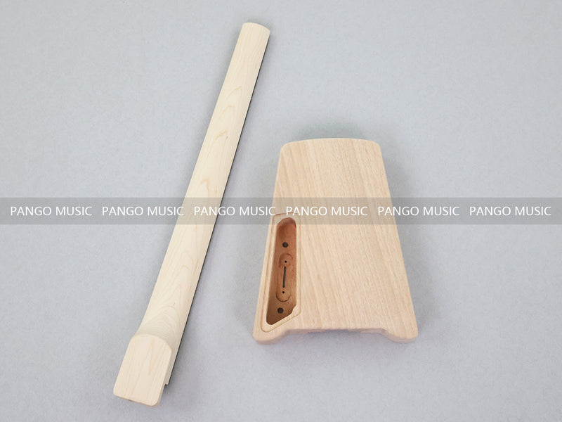 Pango Music Headless Electric Guitar Kit with Double Locking Tremolo & Quilted Maple Top (PWY-338)