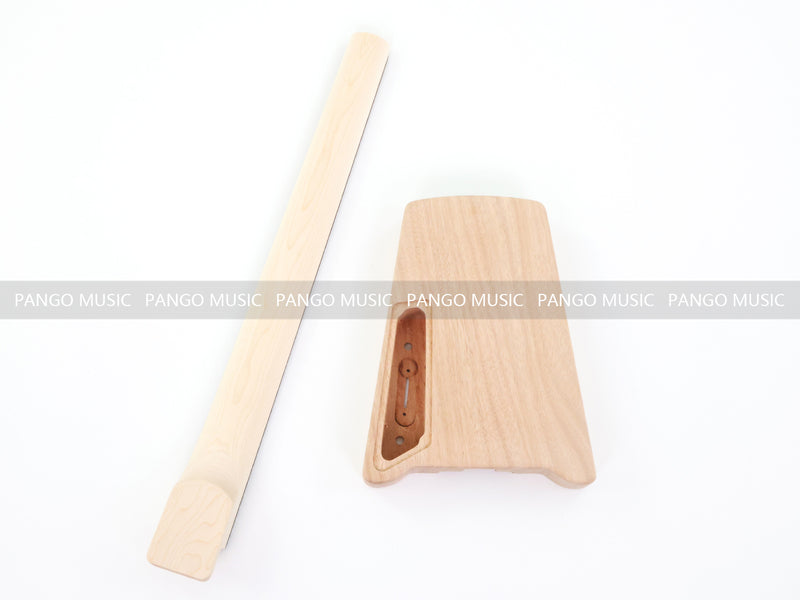 Pango Music Headless Electric Guitar Kit with Double Locking Tremolo & Spalted Maple Top (PWY-337)