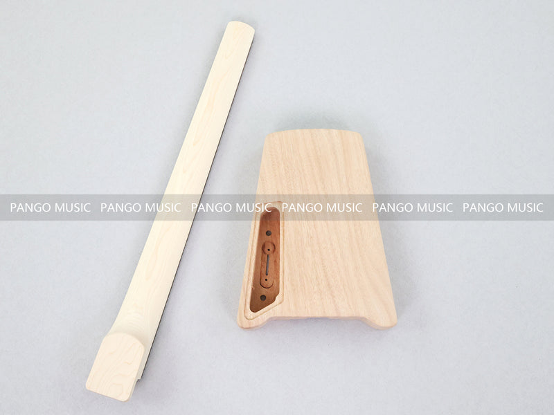 Pango Music Headless Electric Guitar Kit with Double Locking Tremolo & Spalted Maple Top (PWY-337)