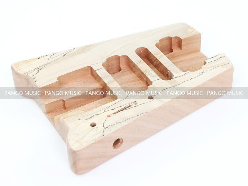 Pango Music Headless Electric Guitar Kit with Double Locking Tremolo & Spalted Maple Top (PWY-337)