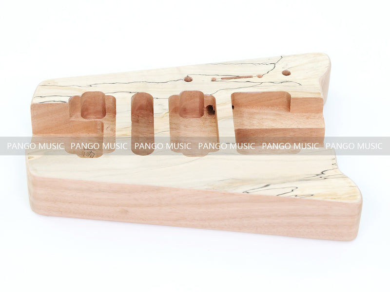 Pango Music Headless Electric Guitar Kit with Double Locking Tremolo & Spalted Maple Top (PWY-337)