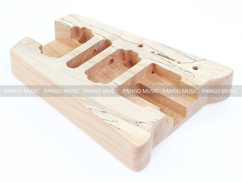 Pango Music Headless Electric Guitar Kit with Double Locking Tremolo & Spalted Maple Top (PWY-337)