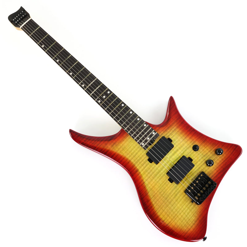 Pango Music Headless Electric Guitar with Gloss Sunburst Finish (PJX-520X)