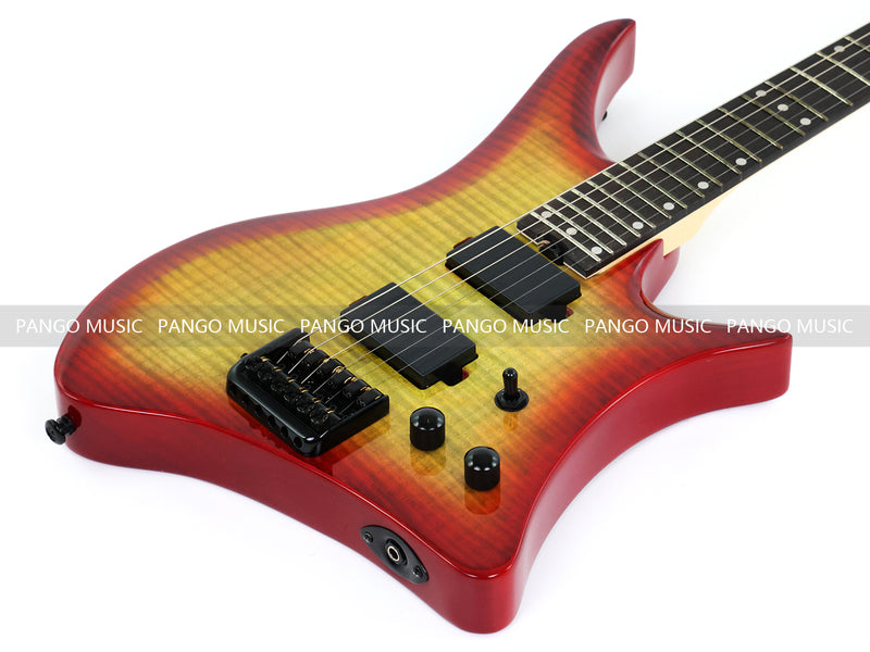 Pango Music Headless Electric Guitar with Gloss Sunburst Finish (PJX-520X)