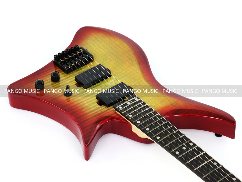 Pango Music Headless Electric Guitar with Gloss Sunburst Finish (PJX-520X)