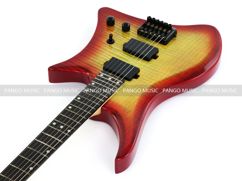 Pango Music Headless Electric Guitar with Gloss Sunburst Finish (PJX-520X)