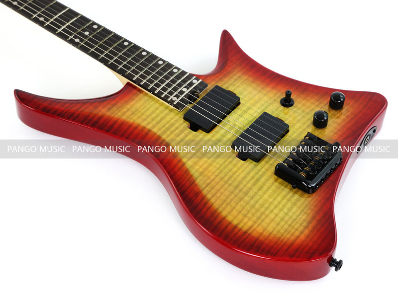Pango Music Headless Electric Guitar with Gloss Sunburst Finish (PJX-520X)