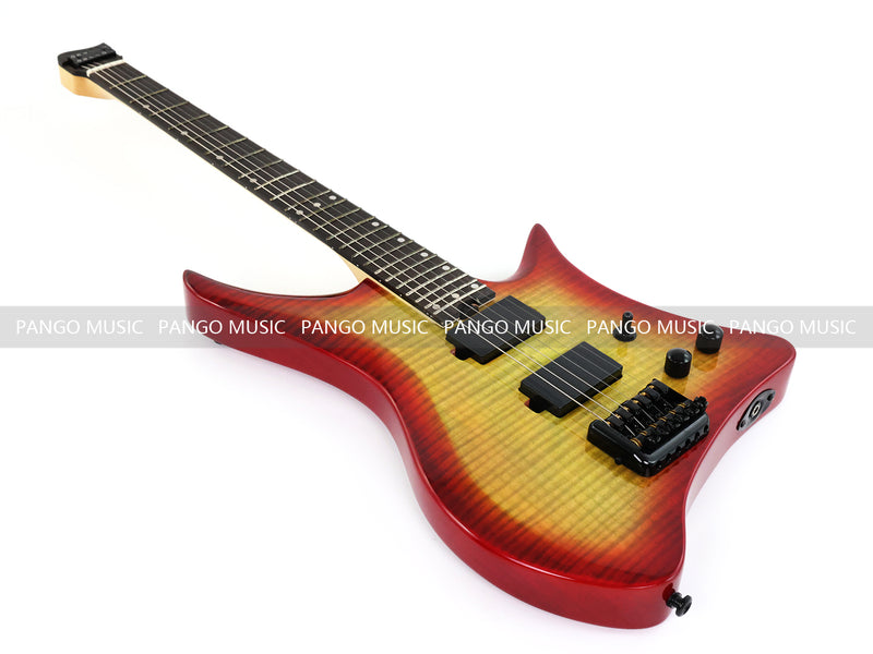 Pango Music Headless Electric Guitar with Gloss Sunburst Finish (PJX-520X)