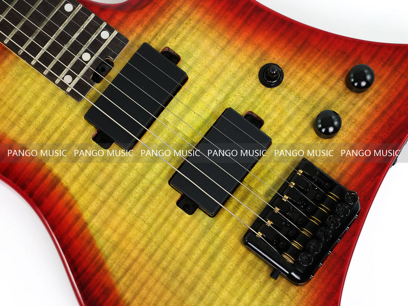 Pango Music Headless Electric Guitar with Gloss Sunburst Finish (PJX-520X)
