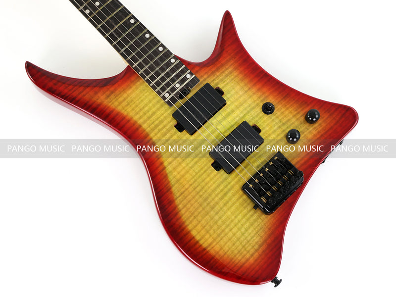 Pango Music Headless Electric Guitar with Gloss Sunburst Finish (PJX-520X)