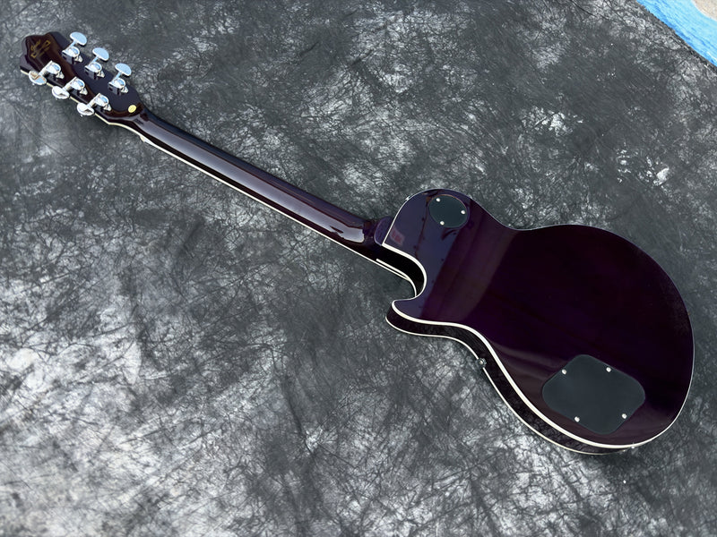 Pango Music LP Custom Style Electric Guitar with Gloss Transparent Purple Burst Finish (YMZ-264)