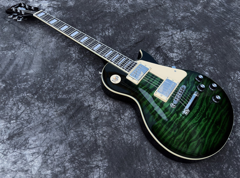 Pango Music LP Standard Style Gloss Green Electric Guitar (YMZ-284)