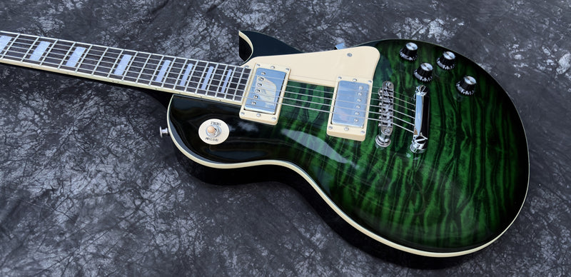 Pango Music LP Standard Style Gloss Green Electric Guitar (YMZ-284)