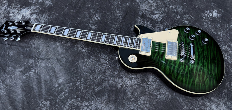 Pango Music LP Standard Style Gloss Green Electric Guitar (YMZ-284)