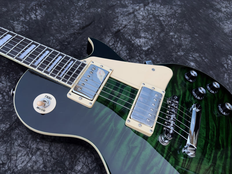 Pango Music LP Standard Style Gloss Green Electric Guitar (YMZ-284)
