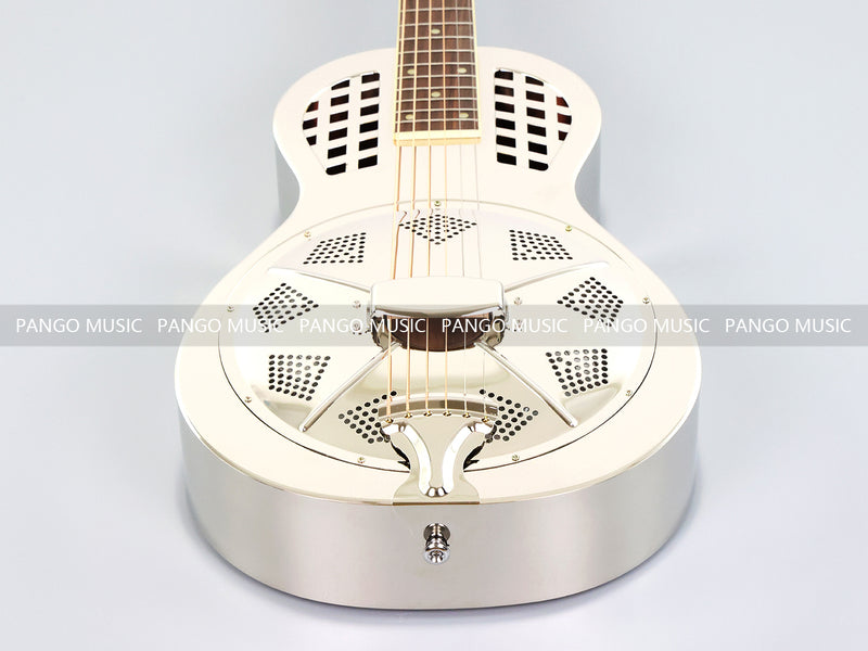 Pango Music Metal Body Single Cone Resonator Electric Guitar (YMZ-263, Limited Edition)