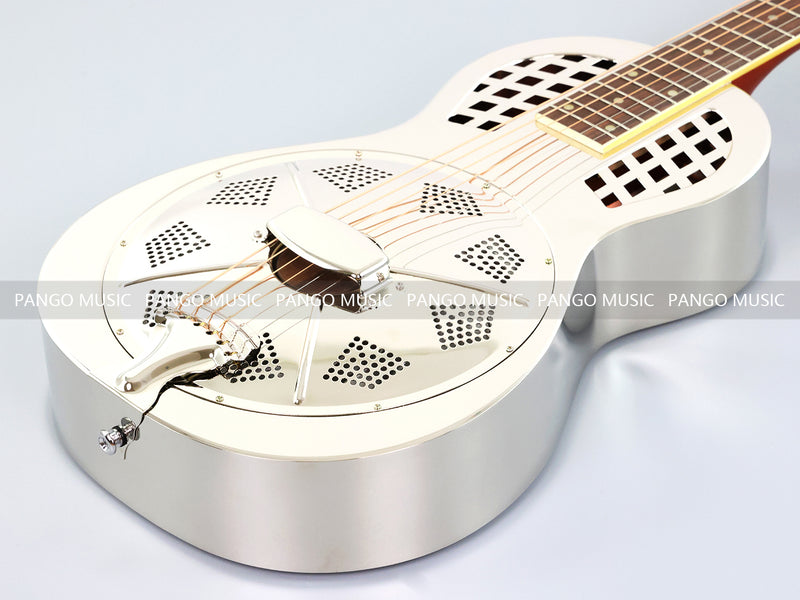 Pango Music Metal Body Single Cone Resonator Electric Guitar (YMZ-263, Limited Edition)